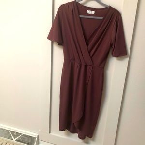 Maurice’s burgundy knee length dress.